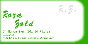 roza zold business card